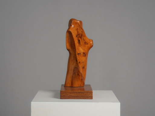 Organische houtsculptuur van H. Hinfelaar, Nederland, jaren 80. – beeldhouwkunst, Wood (photo 2 of 9)