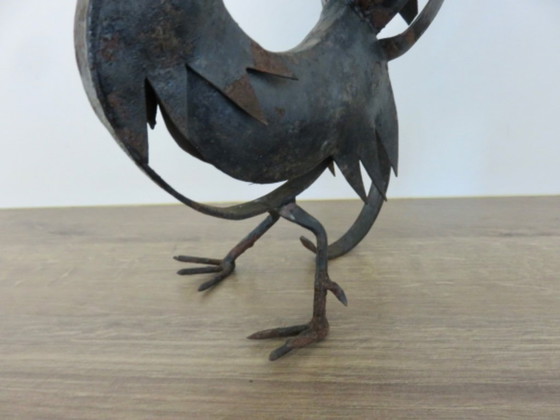 Image 1 of Scultura in metallo "Il Gallo" nello stile di Jean Touret e Michel Anasse, circa 1960.
