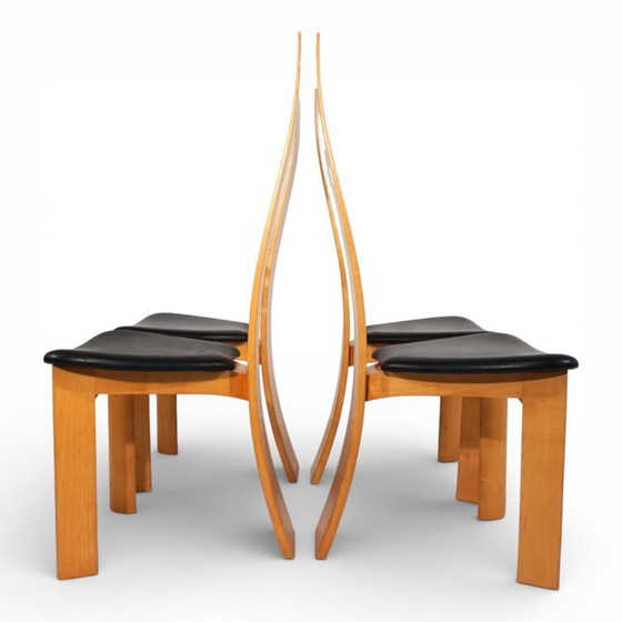 Image 1 of Tranekaer set of 4 Iris dining chairs by Bob van den Berghe, 1980