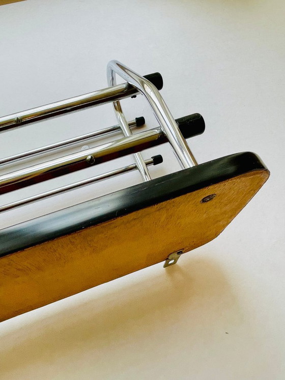Coat Rack - Sleek Chrome, Red-Green Tartan - Mid-Century Flair, 1960s (photo 13 of 17)