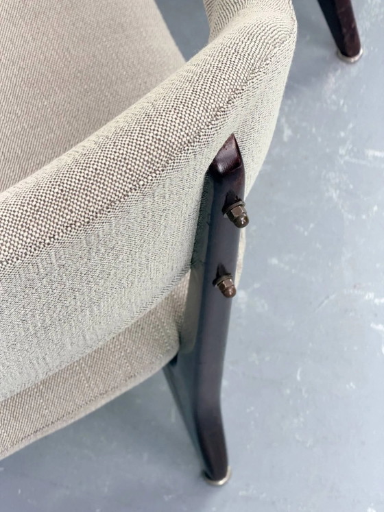 Poltrone lounge con nuovo tessuto, anni '50, Set di 2 – Legno, Mid Century Modern (photo 17 of 23)