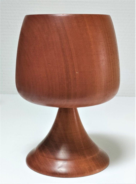 Image 1 of cinque bicchieri vintage in legno tornito