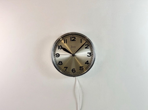 Vintage German Electric Wall Clock from Palmtag, 1960s