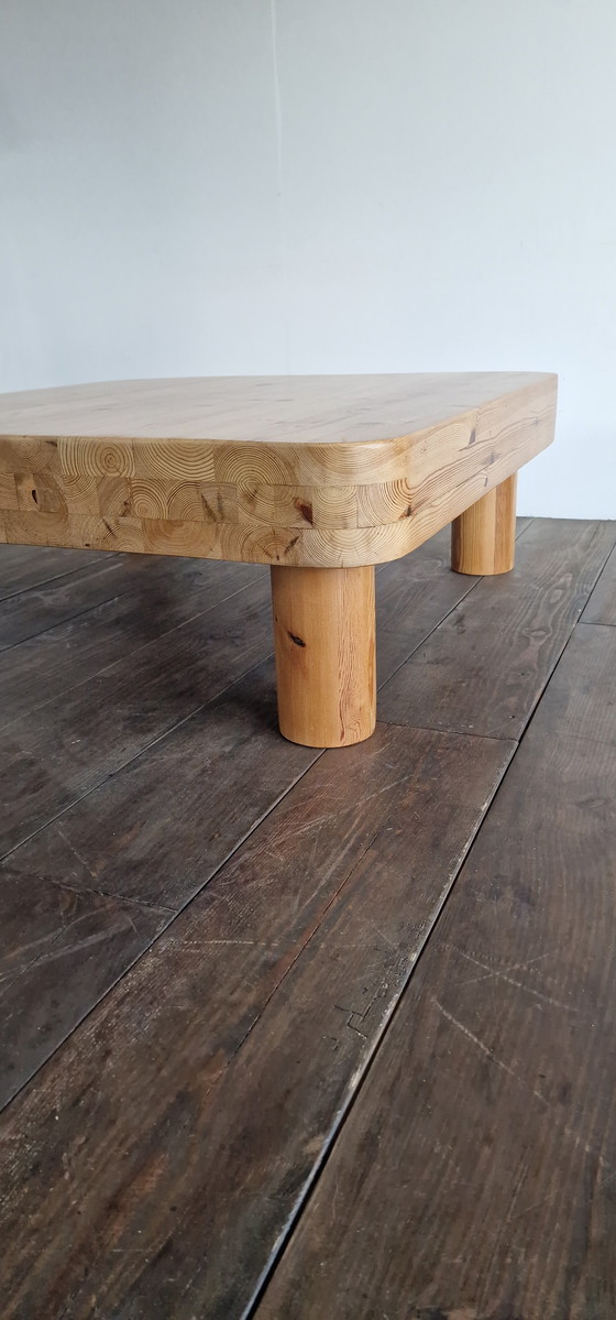 Image 1 of Large Square Pine Coffee Table, 1970s