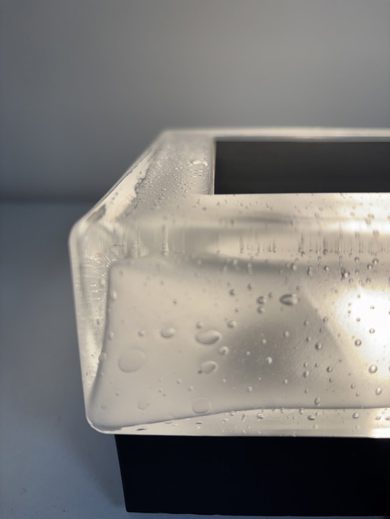 Image 1 of lampada da tavolo di Bega lampada da tavolo in alluminio e dikwandig kristal ijsglas