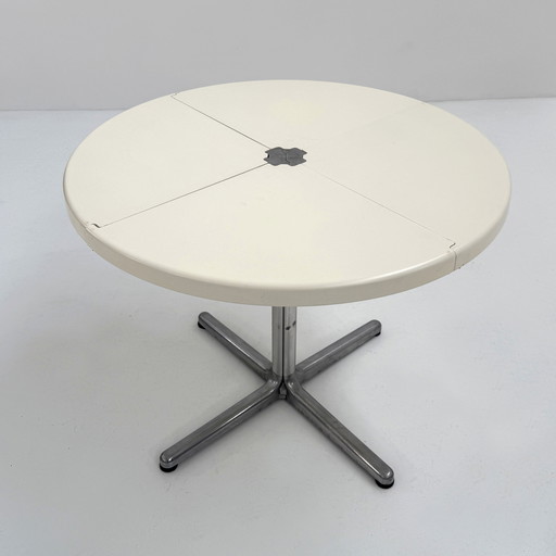 Weißer Plana-Klapptisch von Giancarlo Piretti für Castelli, 1970er Jahre