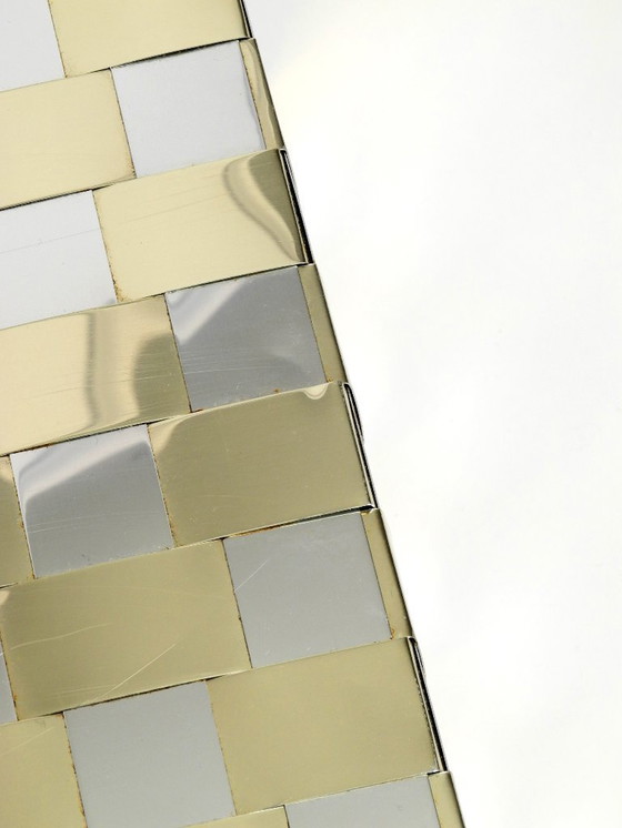 Image 1 of Stunning 1980s brass magazine rack in Hollywood Regency design