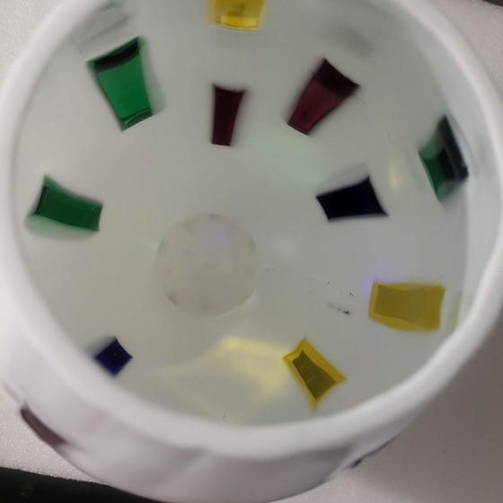 Image 1 of Table lamp in colored glass, Zicoli Italy