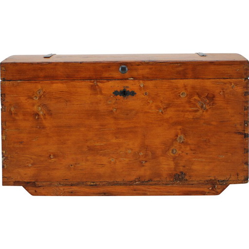Coffre en bois vintage, Tchécoslovaquie