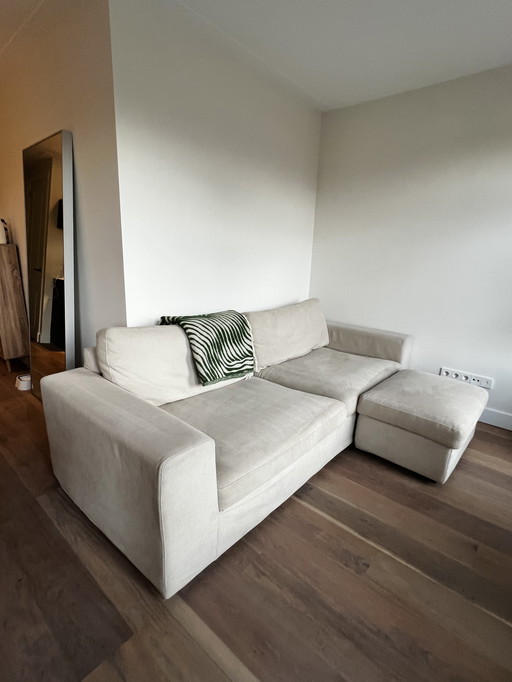 Decor Amsterdam 4-zits bank met losse hocker beige