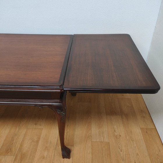 Image 1 of Tavolo da pranzo Chippendale vintage, tavolo da sala da pranzo, tavolo allungabile