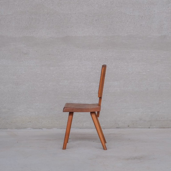 Image 1 of Set di 8 sedie da pranzo in olmo francese di metà secolo Pierre Chapo S28