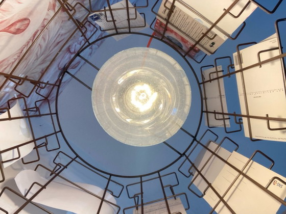 Image 1 of Lampe pendante Porte-cartes vintage