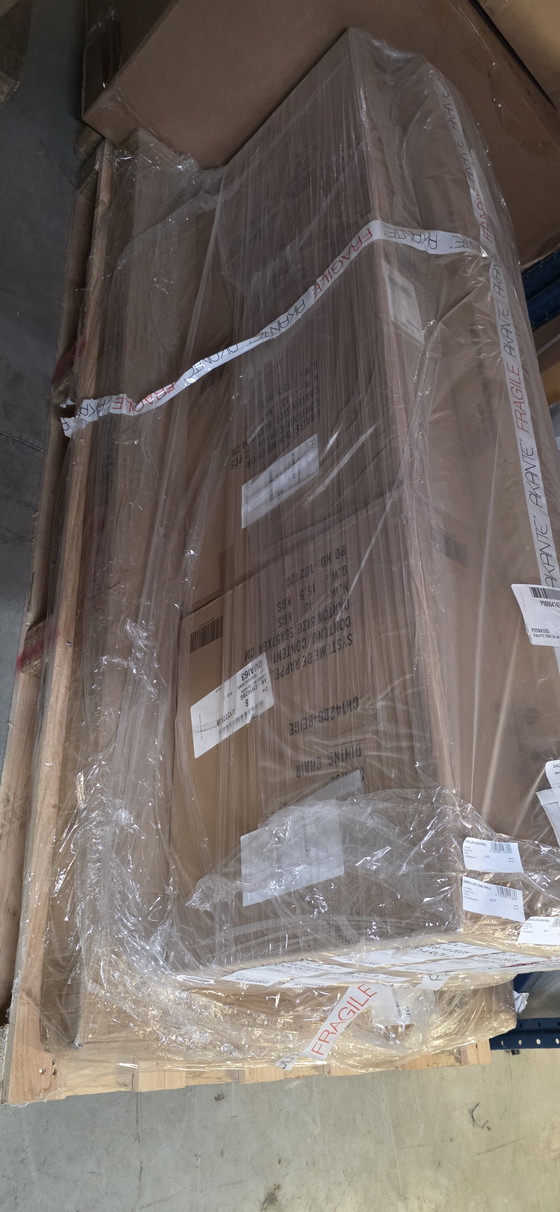 Image 1 of Dining table and 6 new chairs still in original packaging.