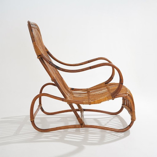 Rotan fauteuil, jaren 50
