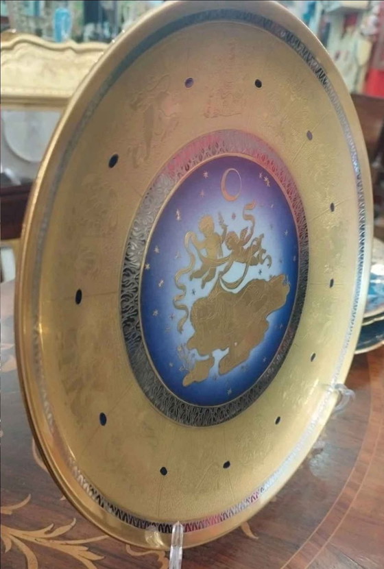 Image 1 of Zwei dekorative Teller aus der Morbelli Gold- und Platinkollektion