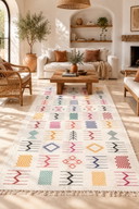 Handgewebter Berber Wollteppich 252 × 153 cm | Authentischer Amazigh Hanbel