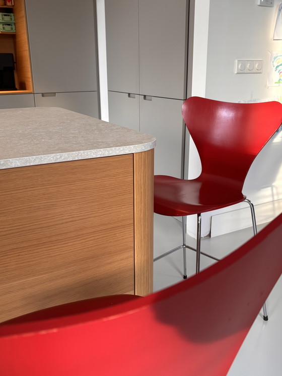 Image 1 of 4 sgabelli da bar Fritz Hansen Serie 7