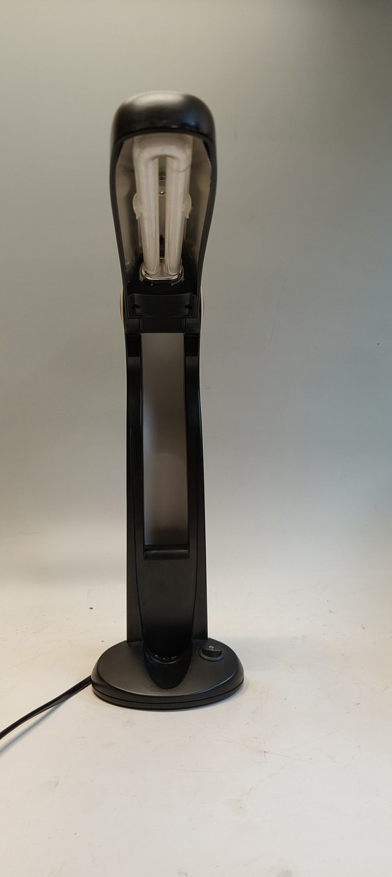 Image 1 of Lampada vintage Toucan di H. T. Huang per Lenoir in bianco e nero.