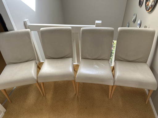 6 sillas de comedor de cuero Rolf Benz – eetkamerstoelen, Leather, Wood (photo 2 of 5)