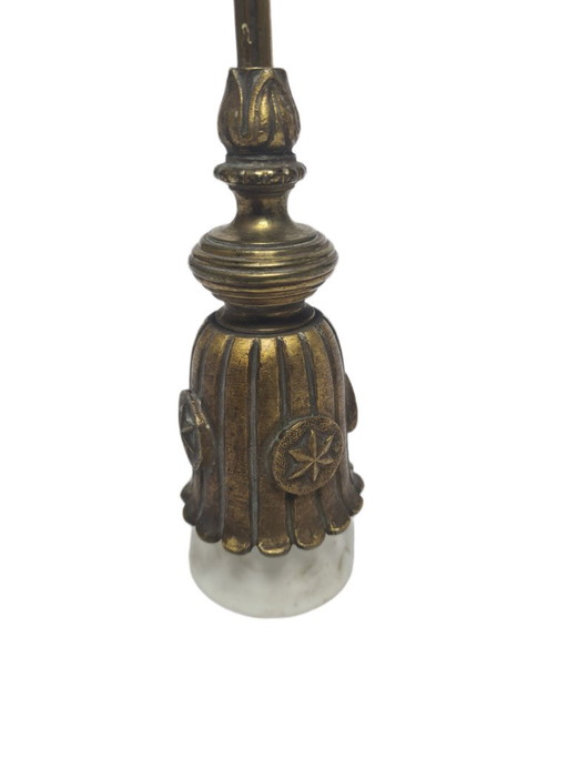 Klassizistische Pendelleuchte, Frankreich, 1900er Jahre – hanglampen, Ceramic, Brass (photo 2 of 11)