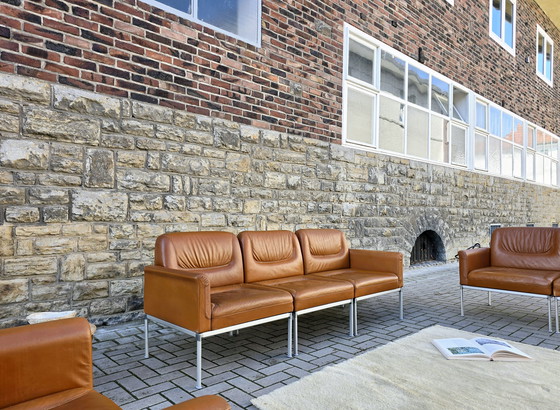 Image 1 of Set di divani Lübke, stile vintage anni '60 e '70, panche, sedie da ufficio, set di divani