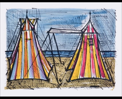 Bernard Buffet, „Motive 1967“. Farblithografie.