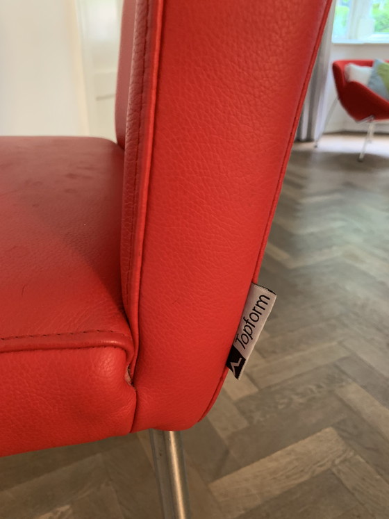 Image 1 of Leather bar stool