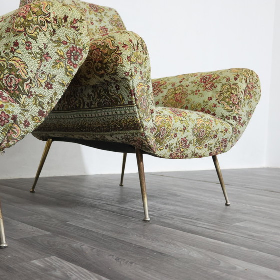 Image 1 of Gigi Radice para Minotti Par de sillones del modernismo de mediados de siglo de la década de 1950