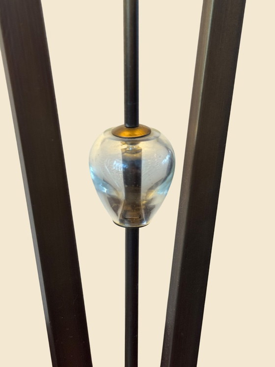 Image 1 of 🔷 UNICUM | Il Paralume Marina Bronze Table Lamp | Italian Design | Murano Glass | 1987-1995