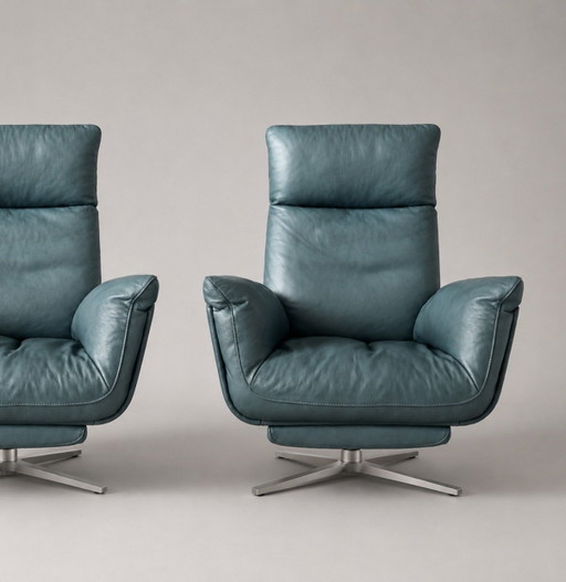 2 poltrone FSM Shelby Relax - in pelle Nappa color petrolio – Fasem, verstelbare relaxstoel, Leather, Metal (photo 2 of 15)