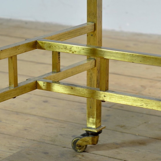 Image 1 of Tavolino in ottone con piano in marmo, circa 1910