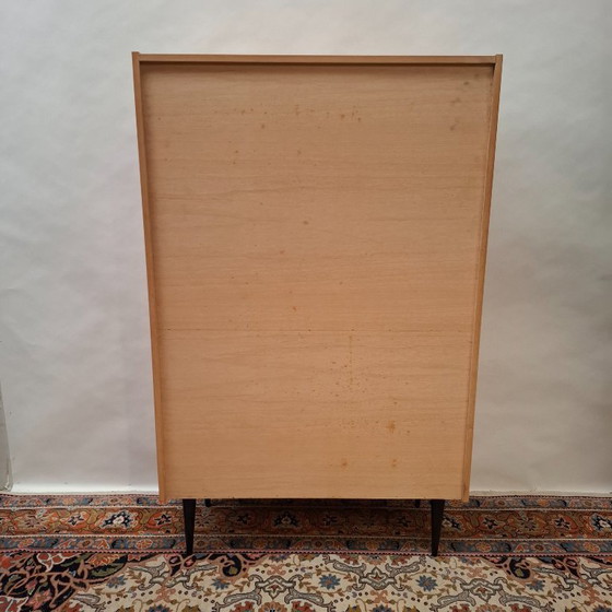 Vintage Mid-Century Open Boekenkast - Highboard – Boekenkasten, Metal, Wood (photo 11 of 11)