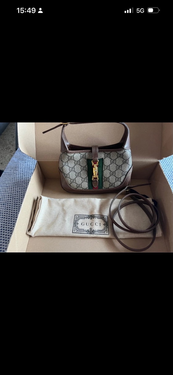 Gucci Jackie mini 1961 Shoulder Bag - Authentic Very good condition GG Supreme – Top handle bags, Leather (photo 10 of 14)