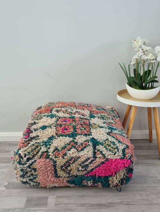 Image 1 of Vintage berber poef van echt wol 