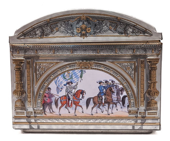 Image 1 of Tinplate biscuit tin by Otto Schmidt