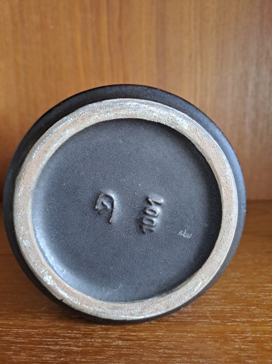 Fritz van Daalen Keramikvase Mid Century Blau/Schwarz – Vasen, Ceramic (photo 2 of 5)