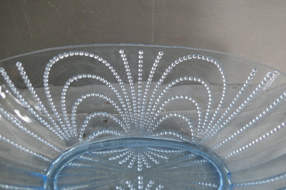 Image 1 of Art Deco cuencos de cristal azul Tchecoslovaquie