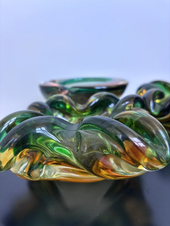 Set van 3 vintage Murano Sommerso glazen schalen van Vetri D'Arte – Glass (photo 20 of 21)