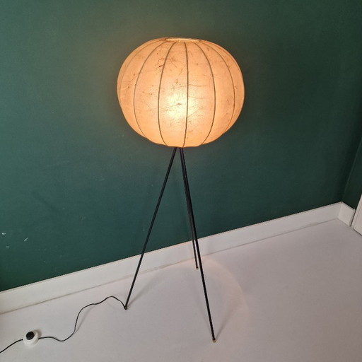Vintage cocoon floor lamp by Goldkant Leuchten – Germany, 1960s/70s