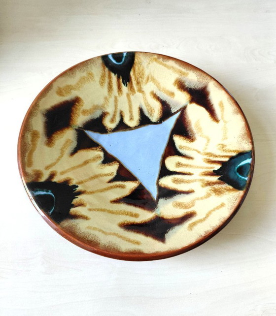 Image 1 of Plaque murale des années 60 avec des fleurs