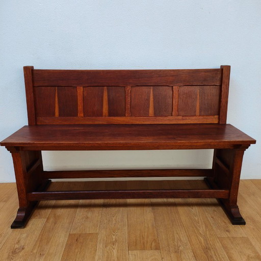 Antique oak church pew, hall pew, dining table bench, bench