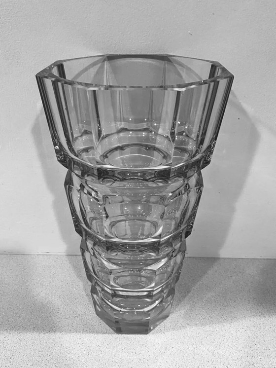 Image 1 of Vase vintage – Moser – Design Josef Hoffmann – Années 1930 – 15,5 cm
