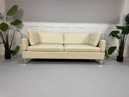 Brühl Alba Sofa Creme Beige Leder Designer Couch