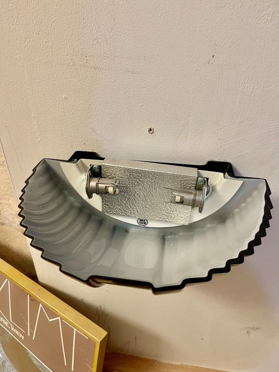 Image 1 of Applique murale en verre noir de Murano, signée Vetri Sign, Italie, années 1990