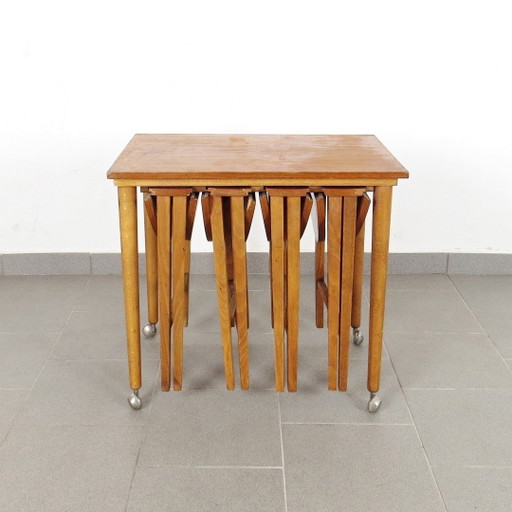Tsjechische nesttafels van Poul Hundevad, jaren 60, set van 5