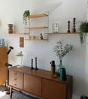 Vintage Swedish shelving system, Nisse String shelving unit, original