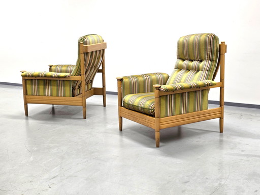 Lot de 2 fauteuils Danemark Vintage 1960 Armchair Mid Century 60s