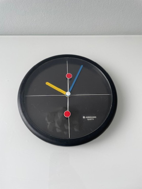 Image 1 of Vintage Junghans wandklok – postmodern design uit de jaren 80