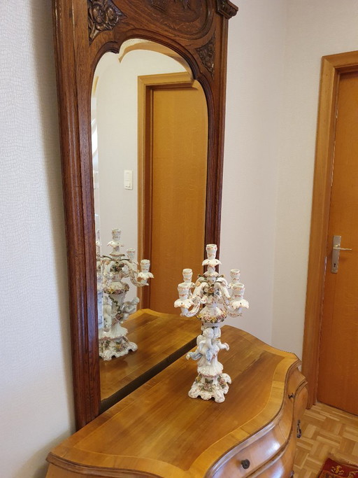Magnifique chandelier XXL vintage en porcelaine italienne (53 cm) – Style Capodimonte – En parfait état ! (photo 2 of 9)